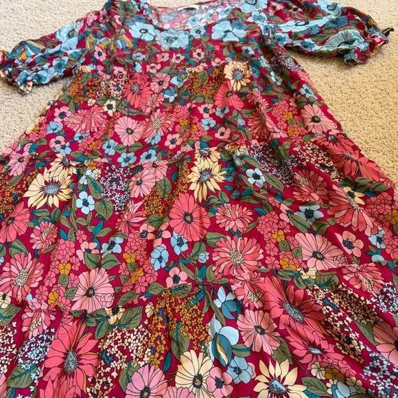 Natural Life Collette Tiered Floral Dress Size Large - Picture 4 of 5